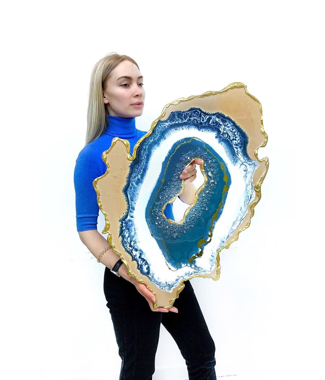 Мастер-класс по эпоксидной смоле «Срез камня» и «Жеоды» фото